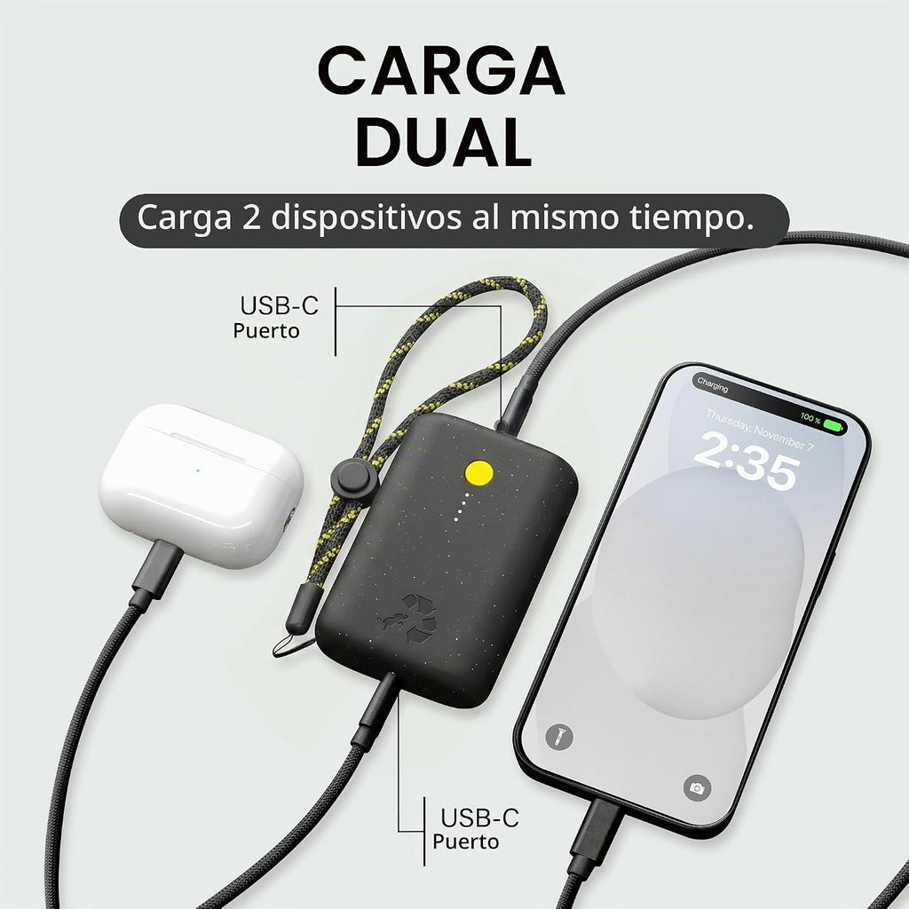 Nimble Cargador portátil Champ, banco de energía de 10000 mAh, carga dual